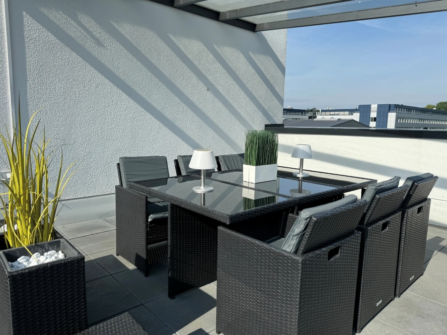 KTI Schulungen - Dachterrasse Raucherbereich